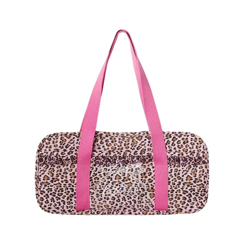 [BUNJANG] Lovemetalpie Pink Leopard Gal Bag / 러브메탈파이 걸즈백 핑크 레오파드 갸루