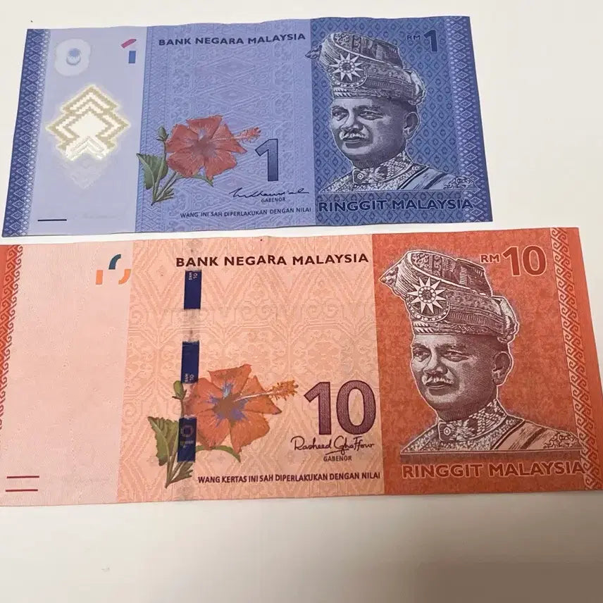 [BUNJANG] Malaysia Circulating Banknotes Set (RM1, RM10) / 말레이시아 현행 유통지폐 2종 세트 (RM1  RM10)