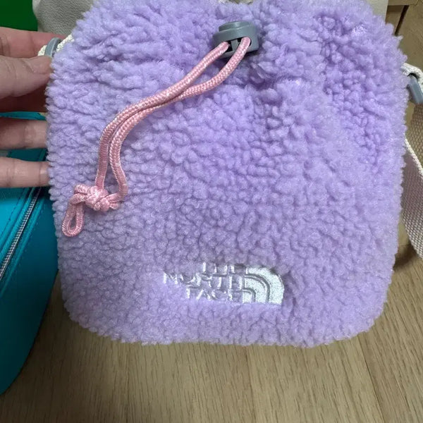 [BUNJANG] The North Face Fleece Drawstring Pouch Lavender / 정품 노스페이스 뽀글이 복조리백 라벤더, 모로칸파우치2개 같이드려요