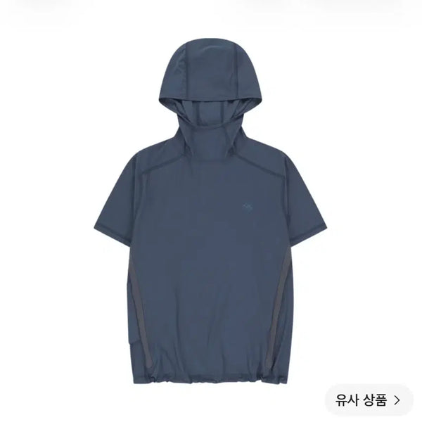 [BUNJANG] Sansan Gear Hooded Pocket T-Shirt Blue / 산산기어 후디드 포켓 티셔츠 블루