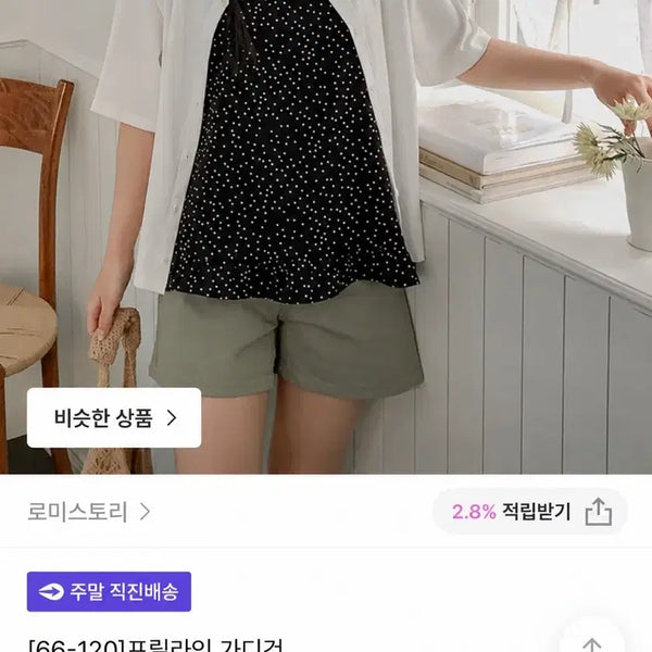 [BUNJANG] Romistory Plus Size Short-Sleeve Cardigan / 로미스토리 빅사이즈 반팔 가디건 (새옷/99-100사이즈)