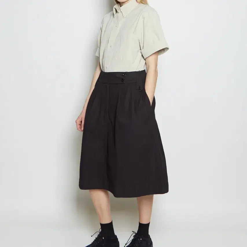 [BUNJANG] Margaret Howell Cotton Uniform Skirt Black / MHL 마가렛호웰 코튼 유니폼 스커트 블랙 M 새상품