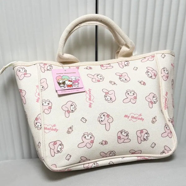 [BUNJANG] Sanrio My Melody Medium Canvas Tote Bag / [정품 라이센스] 마이멜로디 중형 캔버스 토트백