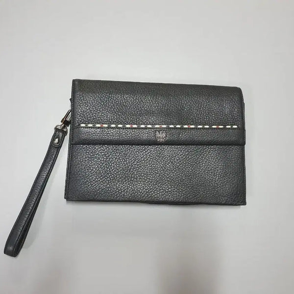 [BUNJANG] Daks Premium Lambskin Leather Clutch Bag Black / 닥스 (프리미엄)가죽 (블랙) 클러치백