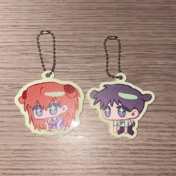 [BUNJANG] Evangelion Asuka Shinji Film Sticker Keyring Set / 에반게리온 비공굿 키링 아스카 신지