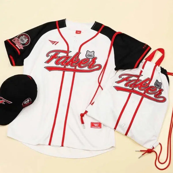 [BUNJANG] T1 Faker Birthday Jersey, Ball Cap, Gym Sack, Hat, Bag, Uniform (Size M) / [미개봉] 페이커 생일 굿즈 M 져지 볼캡 짐색 모자 가방 유니폼 티원