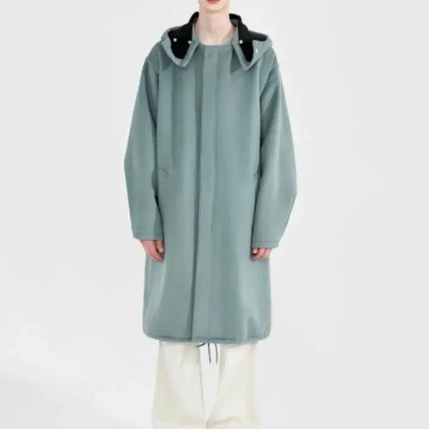 [BUNJANG] Uncos Wool Oversized Hooded Coat - Mint / UNCOS 울 오버 후드 코트 민트