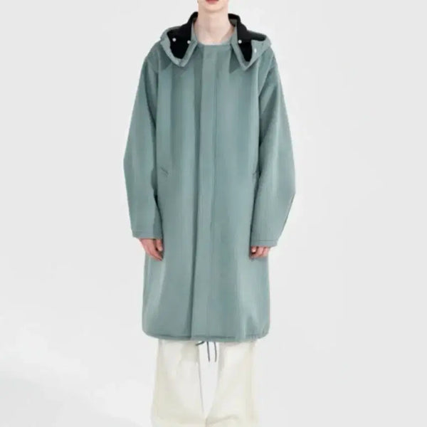 [BUNJANG] Uncos Wool Oversized Hooded Coat - Mint / UNCOS 울 오버 후드 코트 민트