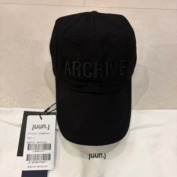 [BUNJANG] Juun.J Archive Ball Cap Hat Black / 준지 아카이브 볼캡 모자 블랙 새상품