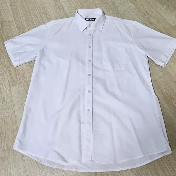 [BUNJANG] Men's Short Sleeve Shirt White / 남성 반팔 셔츠 화이트