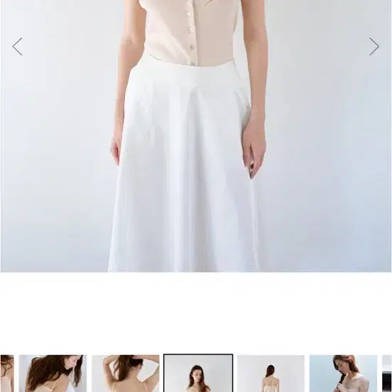 [BUNJANG] Le na Nashi DOVE BUTTON KNIT TOP BLUSH NUDE / 르에 나시 DOVE BUTTON KNIT TOP / BLUSH NUDE