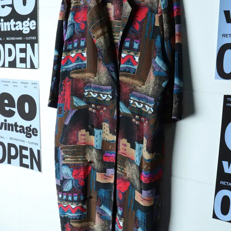 [BUNJANG] W(F) Dirraise 80s Canada Pattern Dress / W(F) 디얼레이즈 드레스 원피스 80S년대 캐나다 패턴-H35822