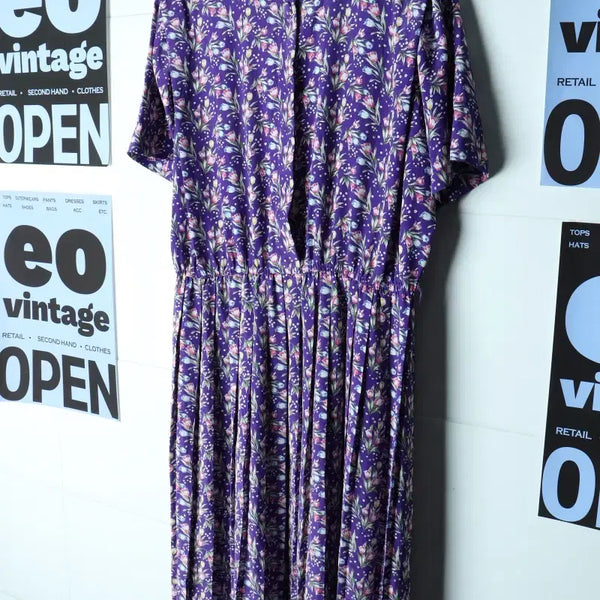 [BUNJANG] W Leslie Fay Purple 80s Dress / W(F) 레슬리 페이 드레스 원피스 USA 80S년대 퍼플-H35825