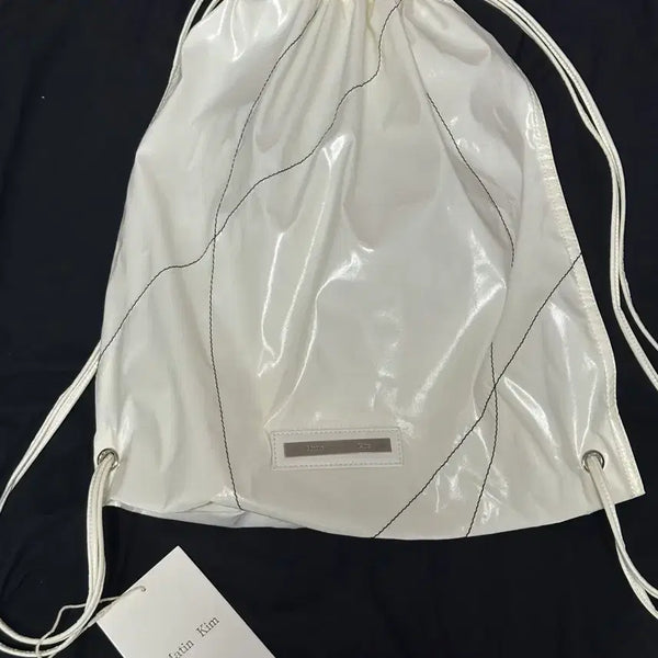 [BUNJANG] Matin Kim String Coated Backpack White / 마뗑킴 스트링 코팅 백팩 화이트(새상품)