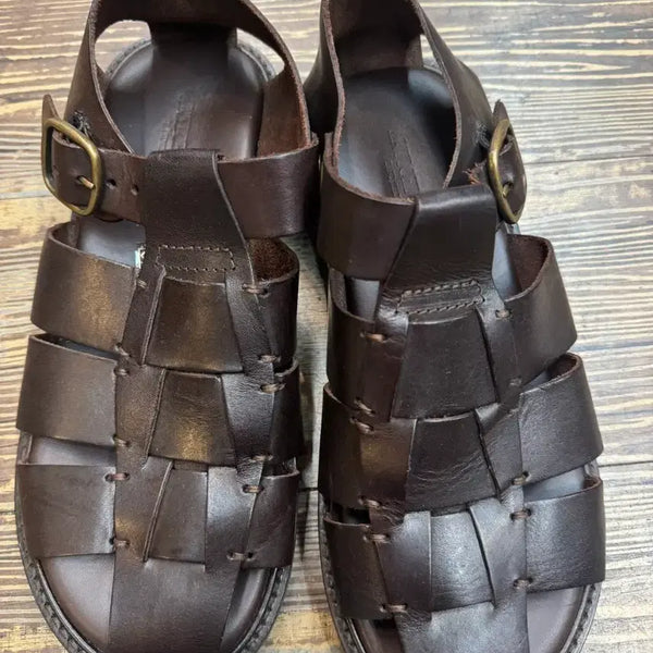 [BUNJANG] Antichi Romani Leather Fisherman Sandals / 안티키 로마니 레더 피셔맨 itary 수제 샌들(270)