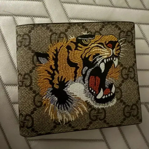 [BUNJANG] Gucci King Tiger Bifold Wallet / 킹타이거 구찌 반지갑 무사용 무하자 새제품