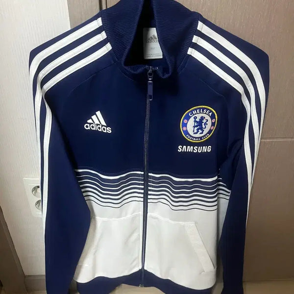 [BUNJANG] Adidas Chelsea FC Jersey Track Top Navy/White / 아디다스 첼시 FC 져지 트랙탑 네이비/화이트