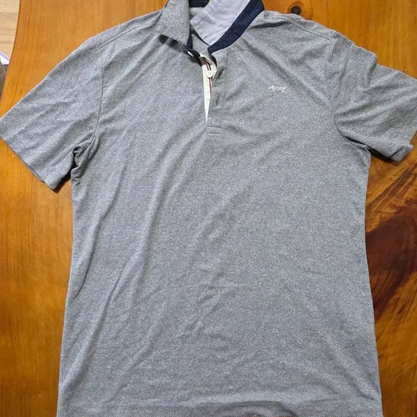 [BUNJANG] Louis Castel Men's Golf T-Shirt - Grey Pattern / 루이까스텔 남성 티셔츠 95