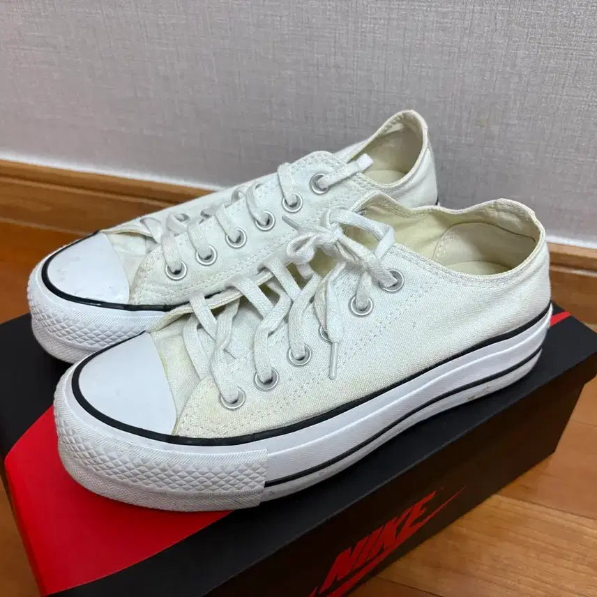 [BUNJANG] Converse Platform Sneakers White/240 / [컨버스] 플랫폼 스니커즈 화이트/240