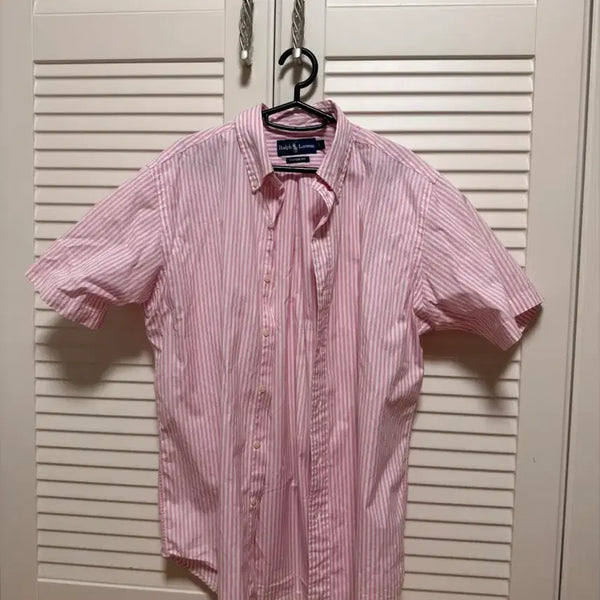 [BUNJANG] Polo Ralph Lauren Pink Striped Shirt / 폴로 랄프로렌 핑크 스트라이프 셔츠