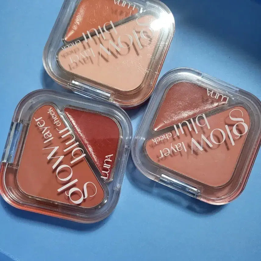 [BUNJANG] LUNA Glow Layer Blur Cheek (Peach Shake, Shy Red, Pink Leaf) / 루나 글로우 레이어 블러 치크 01 04 09 문의먼저 주세요