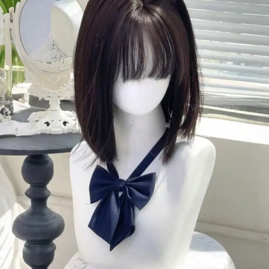 [BUNJANG] Short Bob Wig Black Brown / 단발 가발