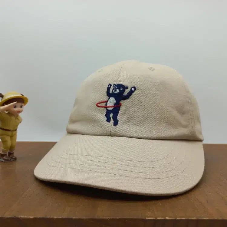 [BUNJANG] SUPERVISION Hulahoop Lettering Embroidery Americazi Baseball Cap Sand / 슈퍼비전 훌라후프 레터링 자수 아메카지 야구 모자 샌드