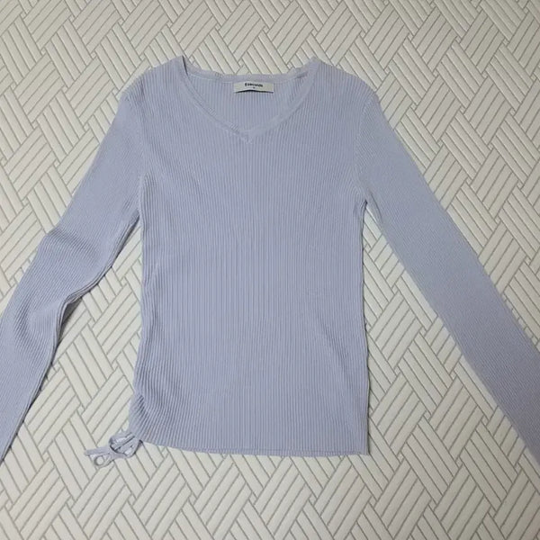 [BUNJANG] 8 Seconds Knit T-Shirt Sky Blue Size S / 에잇세컨즈 니트 티셔츠 소라색 S사이즈