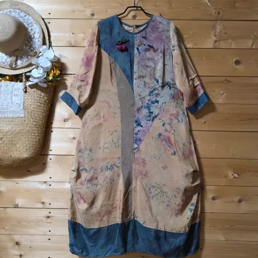 [BUNJANG] Natural Dyeing Inyeon One-piece Dress / 11 천연염색 인견원핏. /코사지 코디용입니다