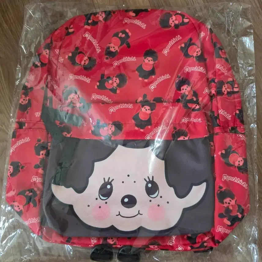 [BUNJANG] Monchhichi Red Backpack / 몬치치 빨간색 백팩