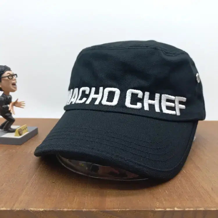[BUNJANG] MACHOCHER Lettering Logo Embroidery Street Cotton Military Cap Black / 마초쉐르 레터링 로고 자수 스트릿 코튼 군모 모자 블랙