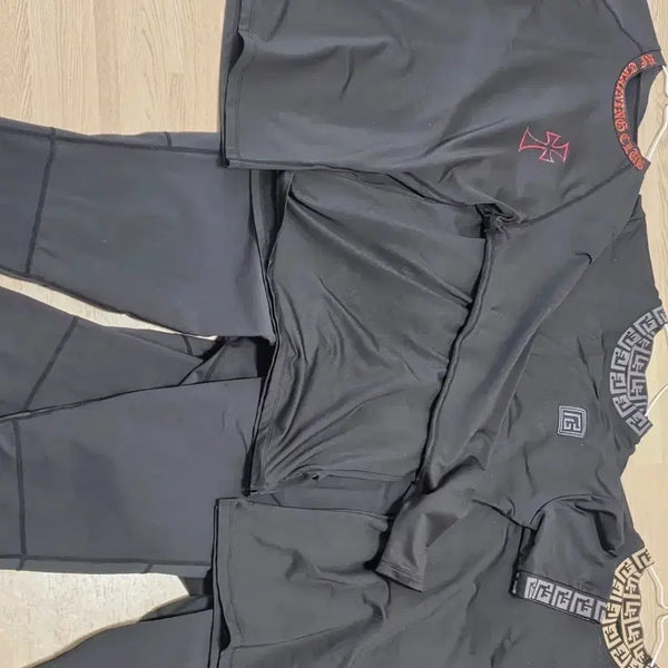 [BUNJANG] Rapha N.T. Monogram Compression Short Sleeve Set / 라피나토 모노그램 컴프레션 반팔 레깅스팬츠 셋업 5종