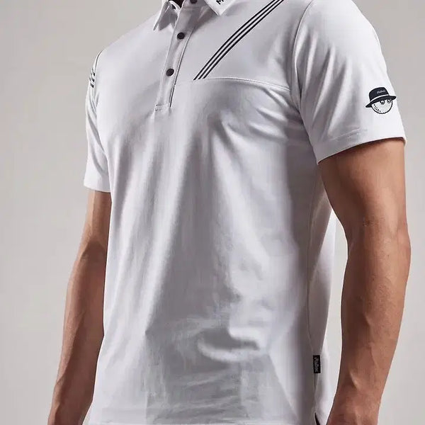 [BUNJANG] Malbon Men's Bucket Point Collar T-Shirt / 말본 남성 버킷 포인트 카라티셔츠