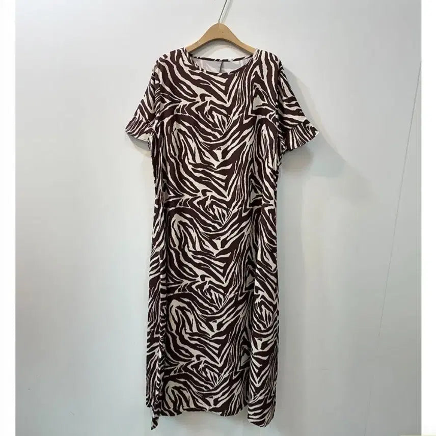 [BUNJANG] XL Zebra Print Maxi Dress (New) / 4XL 지브라 빅사이즈 롱 원피스(새상품)