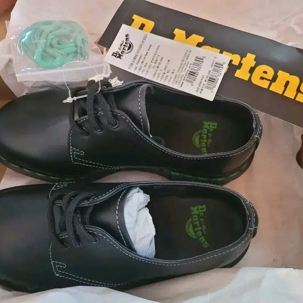 [BUNJANG] Dr. Martens 1461 GS Black Green Stitch Shoes / 닥터마틴 1461 GS 블랙 그린 스티치 새상품