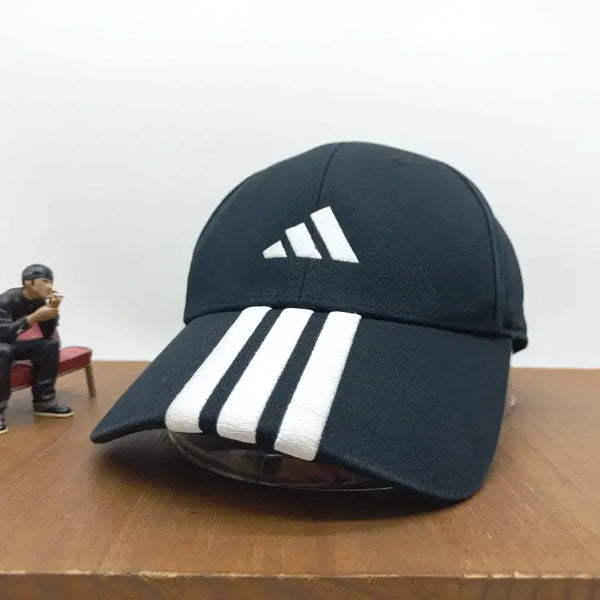 [BUNJANG] Adidas Sports Essentials Baseball Cap Black / 아디다스 삼선 삼각 로고 스포츠 에센셜 야구 볼캡 모자 블랙