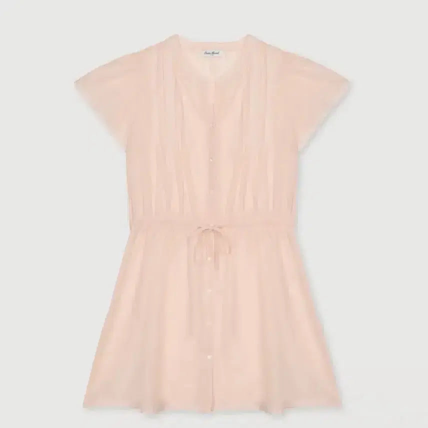 [BUNJANG] Ownmood Dew Lace Pintuck Dress Peach / 온무드 듀 레이스 핀턱 드레스 피치