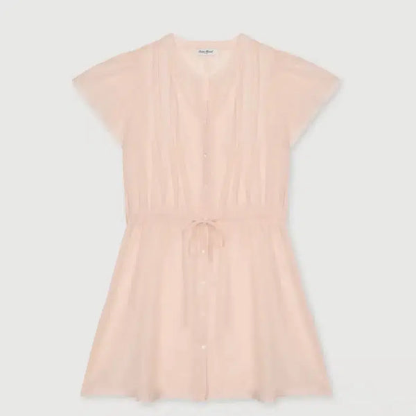 [BUNJANG] Ownmood Dew Lace Pintuck Dress Peach / 온무드 듀 레이스 핀턱 드레스 피치