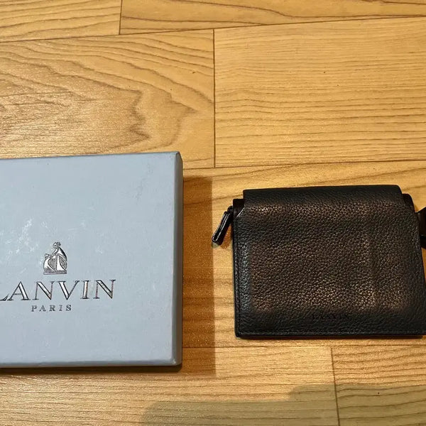 [BUNJANG] Lanvin Paris Bifold Wallet Dark Navy Grain Leather / 랑방 paris 반지갑