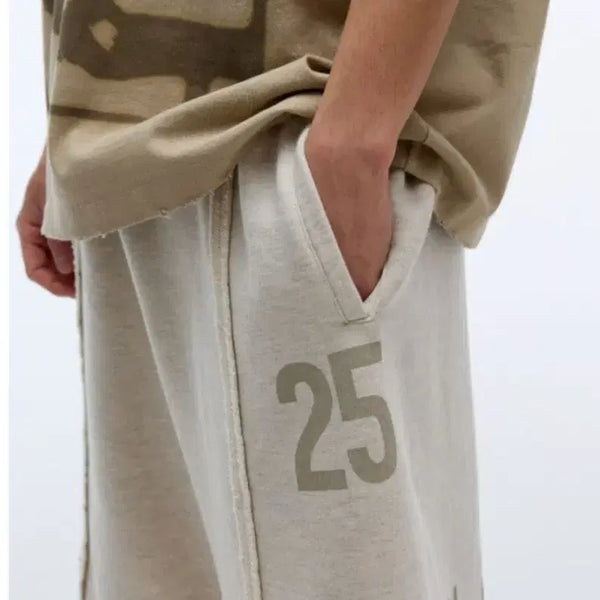 [BUNJANG] Eeeal Overfit Sweat Half Pants / 이이이알알알 오버핏 스웻 하프팬츠