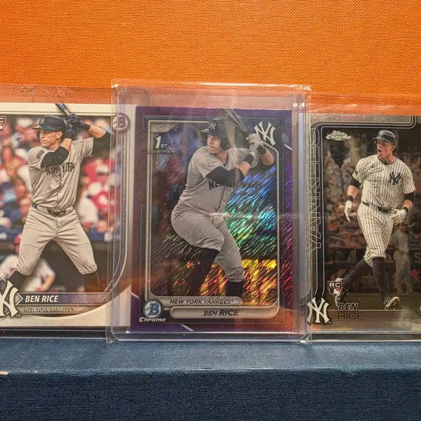 [BUNJANG] Ben Rice Baumann First Edition Purple /250 Chrome Rookie Card / [3장] 벤 라이스(Ben Rice) 바우만 퍼스트 한정 등