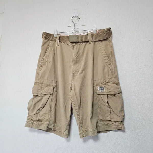 [BUNJANG] Levi's Beige Cotton Cargo Shorts W34 / 리바이스 카고 반바지 W34 베이지