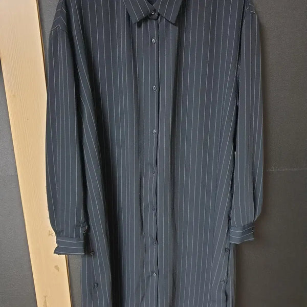 [BUNJANG] Zara Striped Oversized Shirt Dress Navy S / 진짜만원 자라 셔츠원피스 55  찰랑 오버핏
