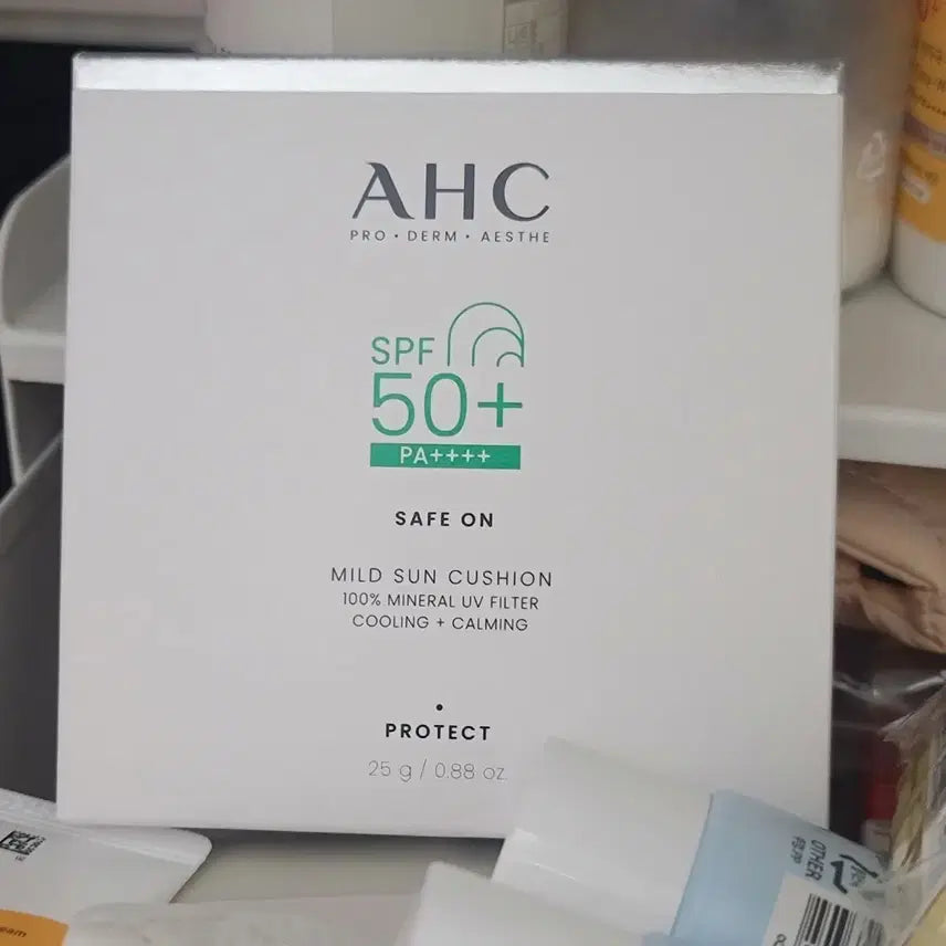 [BUNJANG] AHC Inorganic UV Cooling Mild Sun Cushion SPF50+ / AHC 무기자차 쿨링 마일드 선 쿠션 SPF50+