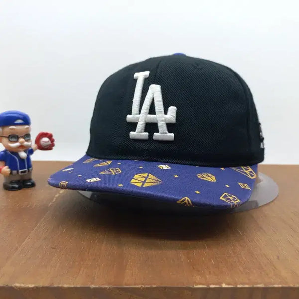 [BUNJANG] MLB Kids LA Dodgers Diamond Brim Baseball Cap Black / MLB 키즈 LA다저스 야구 모자 다이아몬드 챙 블랙