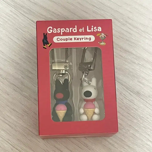 [BUNJANG] Gaspard et Lisa Couple Keyring Set (Sealed) / [미개봉] 가스파드앤리사 커플 키링 세트
