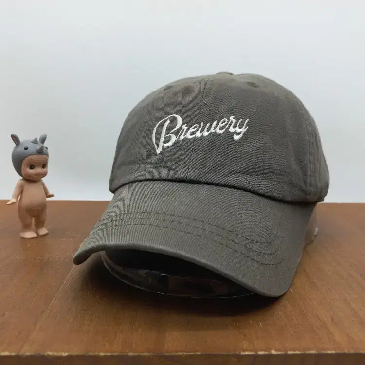 [BUNJANG] 8SECONDS Cotton Lettering Embroidery Pigment Vintage Washed Ball Cap / 에잇세컨즈 코튼 레터링 자수 피그먼트 빈티지 워싱 볼캡 모자 카키애쉬