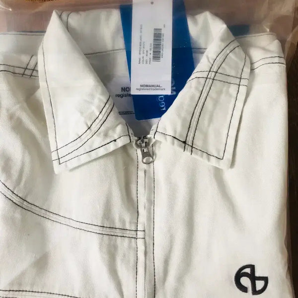 [BUNJANG] NomManual Stitchwork Jacket Off-White M / 노매뉴얼 스티치워크자켓 오프화이트M 새상품