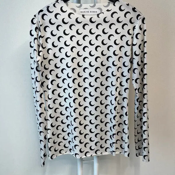[BUNJANG] Marine Serre Moon Skin Top - White, Size M / 마린세르 문 스킨탑
