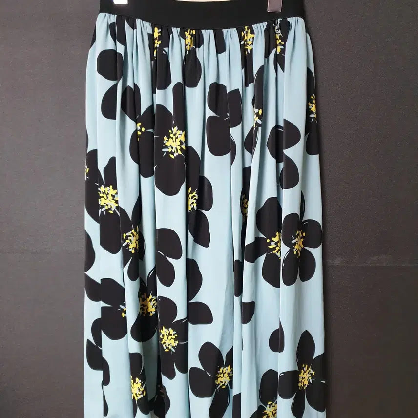 [BUNJANG] Plus Size Floral Print Elastic Waist Maxi Skirt / 진짜만원 55~88 큰꽃무늬 밴딩 롱스커트